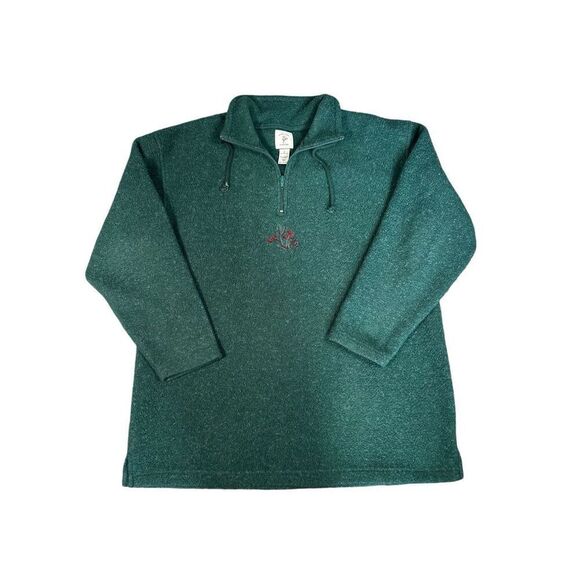 Vintage Victoria’s Secret Country Collection 1/4 Zip Pullover Floral Embroidered - Picture 1 of 10